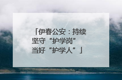 伊春公安：持续坚守“护学岗” 当好“护学人”
