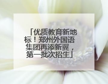 优质教育新地标！郑州外国语集团再添新翼，第一批次招生