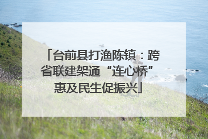 台前县打渔陈镇：跨省联建架通“连心桥” 惠及民生促振兴