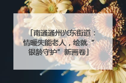 南通通州兴东街道：情暖失能老人，绘就“银龄守护”新画卷
