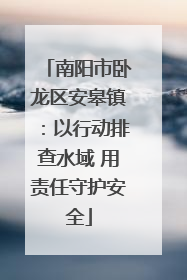 南阳市卧龙区安皋镇：以行动排查水域 用责任守护安全