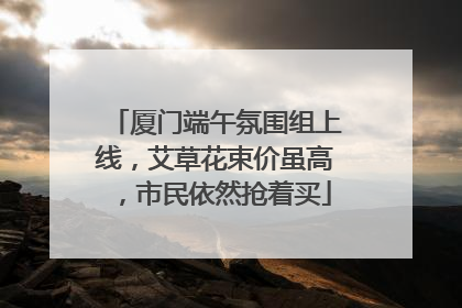 厦门端午氛围组上线，艾草花束价虽高，市民依然抢着买