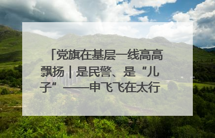 党旗在基层一线高高飘扬｜是民警、是“儿子”——申飞飞在太行山中的一线坚守