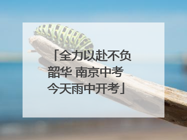 全力以赴不负韶华 南京中考今天雨中开考