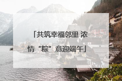 共筑幸福邻里 浓情“粽”意迎端午