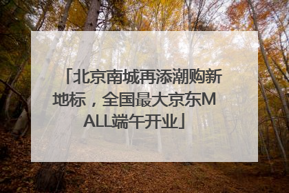 北京南城再添潮购新地标，全国最大京东MALL端午开业