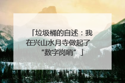 垃圾桶的自述：我在兴山水月寺做起了“数字岗哨”