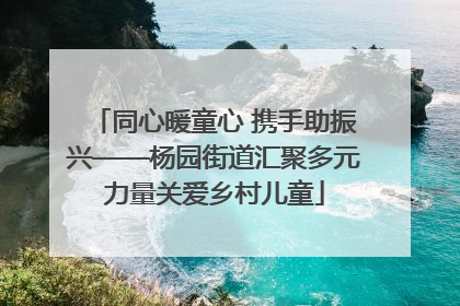 同心暖童心 携手助振兴——杨园街道汇聚多元力量关爱乡村儿童