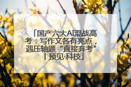 国产六大AI混战高考：写作文各有亮点，遇压轴题“直接弃考”丨预见·科技