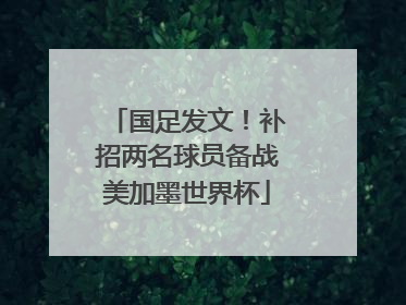 国足发文！补招两名球员备战美加墨世界杯