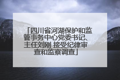 四川省河湖保护和监管事务中心党委书记、主任刘刚 接受纪律审查和监察调查