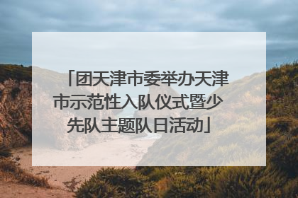 团天津市委举办天津市示范性入队仪式暨少先队主题队日活动