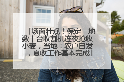 场面壮观！保定一地数十台收割机连夜抢收小麦，当地：农户自发，夏收工作基本完成