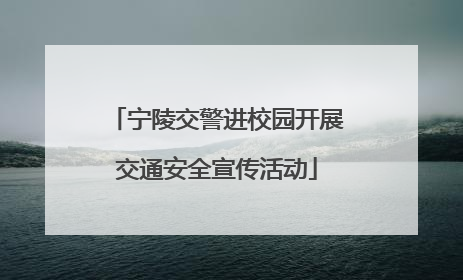宁陵交警进校园开展交通安全宣传活动