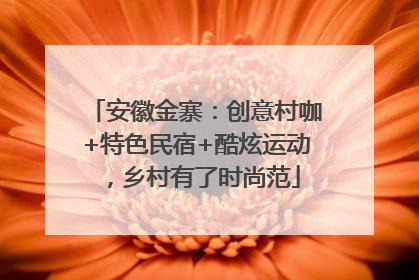 安徽金寨：创意村咖+特色民宿+酷炫运动，乡村有了时尚范