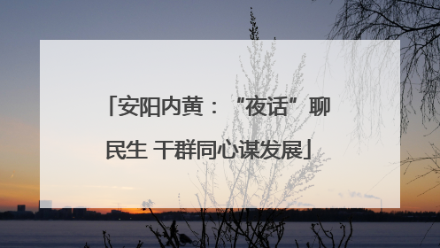安阳内黄：“夜话”聊民生 干群同心谋发展