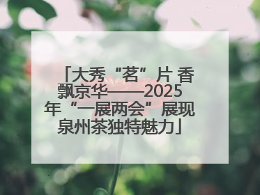 大秀“茗”片 香飘京华——2025年“一展两会”展现泉州茶独特魅力