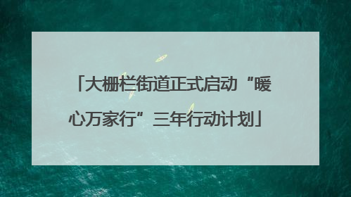 大栅栏街道正式启动“暖心万家行”三年行动计划