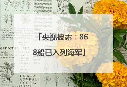 央视披露：868船已入列海军