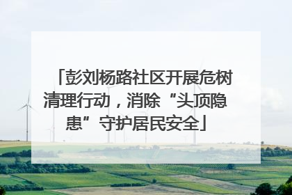 彭刘杨路社区开展危树清理行动，消除“头顶隐患”守护居民安全