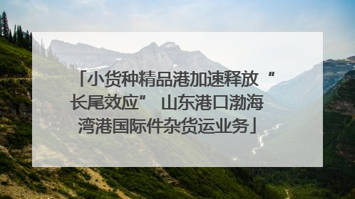 小货种精品港加速释放“长尾效应” 山东港口渤海湾港国际件杂货运业务
