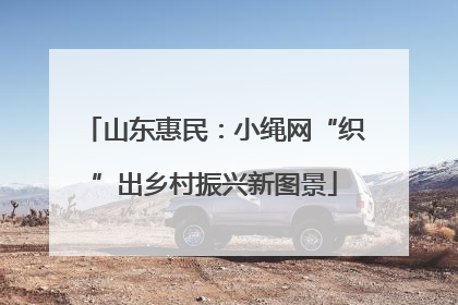 山东惠民：小绳网“织”出乡村振兴新图景