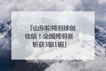 山东轮椅羽球创佳绩！全国残羽赛斩获3银1铜