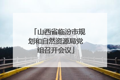 山西省临汾市规划和自然资源局党组召开会议