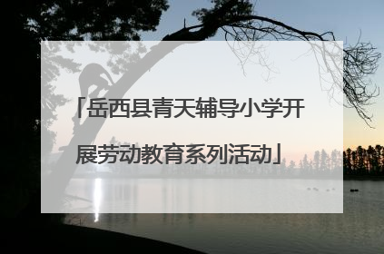 岳西县青天辅导小学开展劳动教育系列活动