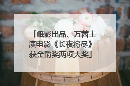 峨影出品、万茜主演电影《长夜将尽》获金爵奖两项大奖