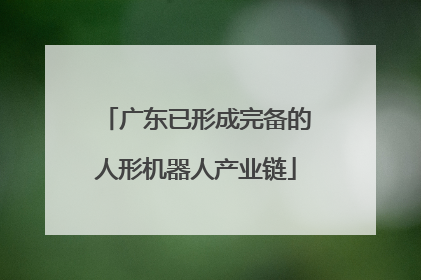广东已形成完备的人形机器人产业链