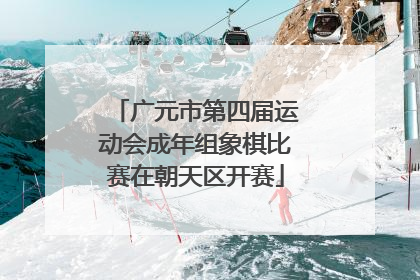 广元市第四届运动会成年组象棋比赛在朝天区开赛