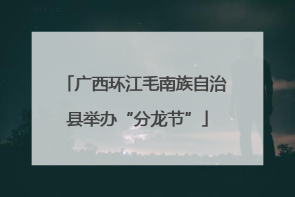 广西环江毛南族自治县举办“分龙节”