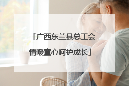 广西东兰县总工会情暖童心呵护成长