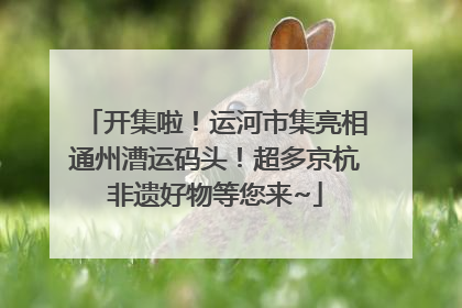 开集啦！运河市集亮相通州漕运码头！超多京杭非遗好物等您来~