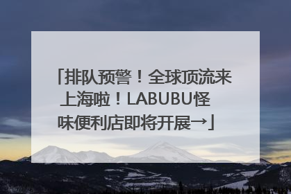 排队预警！全球顶流来上海啦！LABUBU怪味便利店即将开展→