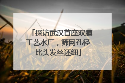 探访武汉首座双膜工艺水厂，筛网孔径比头发丝还细