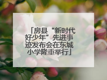 房县“新时代好少年”先进事迹发布会在东城小学隆重举行