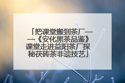 把课堂搬到茶厂——《安化黑茶品鉴》课堂走进益阳茶厂探秘茯砖茶非遗技艺