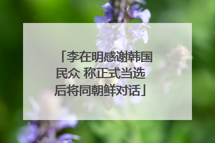 李在明感谢韩国民众 称正式当选后将同朝鲜对话