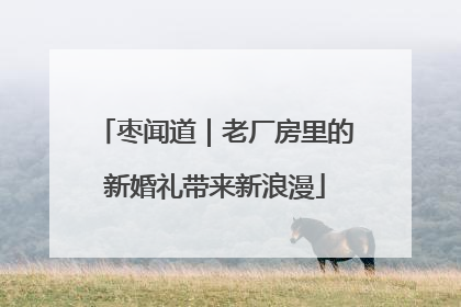 枣闻道｜老厂房里的新婚礼带来新浪漫