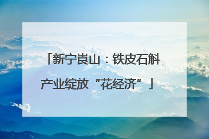 新宁崀山：铁皮石斛产业绽放“花经济”
