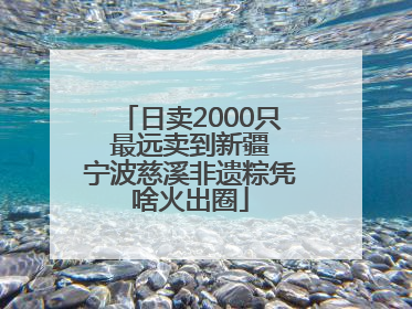 日卖2000只 最远卖到新疆 宁波慈溪非遗粽凭啥火出圈