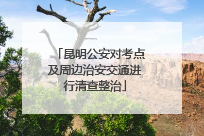 昆明公安对考点及周边治安交通进行清查整治