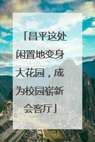 昌平这处闲置地变身大花园，成为校园崭新会客厅