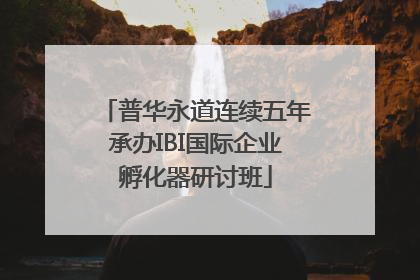 普华永道连续五年承办IBI国际企业孵化器研讨班