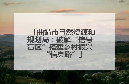 曲靖市自然资源和规划局：破解“信号盲区”搭建乡村振兴“信息路”