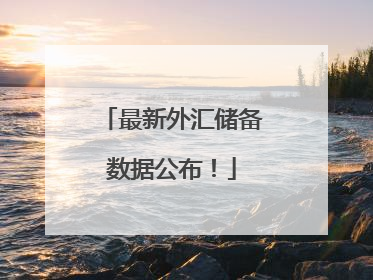 最新外汇储备数据公布！