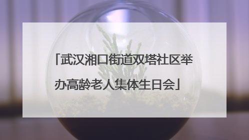 武汉湘口街道双塔社区举办高龄老人集体生日会