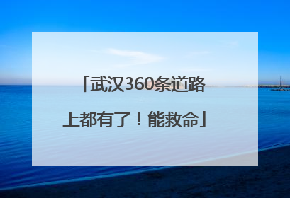 武汉360条道路上都有了！能救命